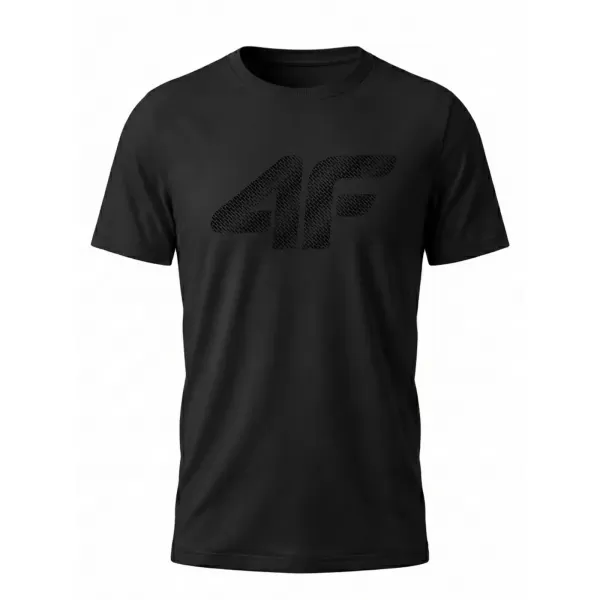  Pánske tričko 4F WMM00TTSHM3342 DEEP BLACK 