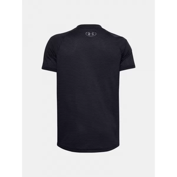  Chlapčenské tričko UNDER ARMOUR TECH COLORBLOCK SS 1357548-001 ČIERNA 