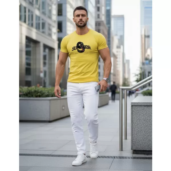  Pánske tričko DSTREET NX5019R-YE ŽLTÁ 