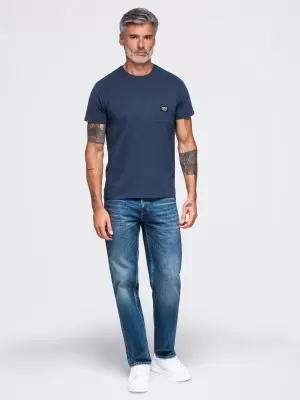 Pánske tričko OMBRE OM-TSCT-0305 NAVY BLUE