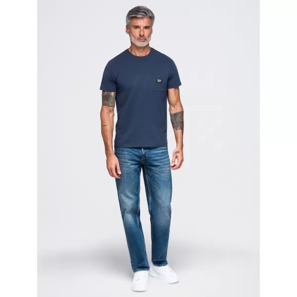 Pánske tričko OMBRE OM-TSCT-0305 NAVY BLUE 