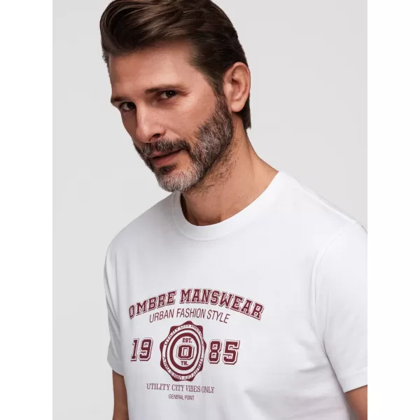  Pánske tričko OMBRE OM-TSPT-0269 WHITE 