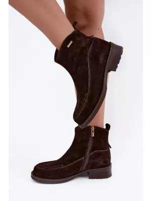 Dámske členkové topánky BIG STAR SHOES UU274602 BROWN/BEIGE SHADOWS