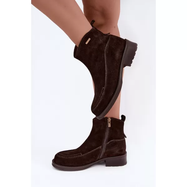 Dámske členkové topánky BIG STAR SHOES UU274602 BROWN/BEIGE SHADOWS 