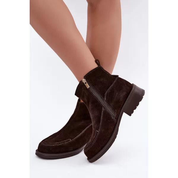  Dámske členkové topánky BIG STAR SHOES UU274602 BROWN/BEIGE SHADOWS 