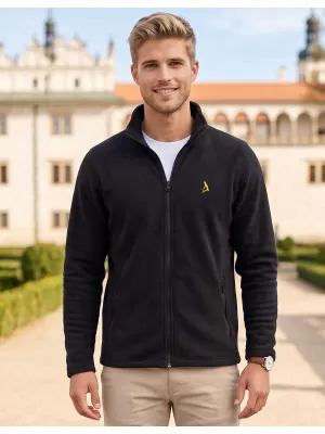 Pánska fleece mikina ALTISPORT ALM002852 ČIERNOZLATÁ