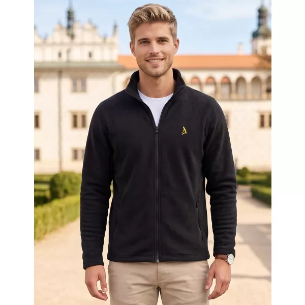  Pánska fleece mikina ALTISPORT ALM002852 ČIERNOZLATÁ 