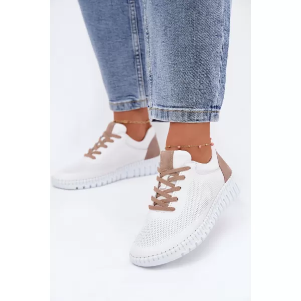  Dámske poltopánky ARTIKER 58C3083 WHITE/BROWN 