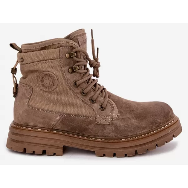  Pánske členkové topánky BIG STAR SHOES UU174253 BEIGE 