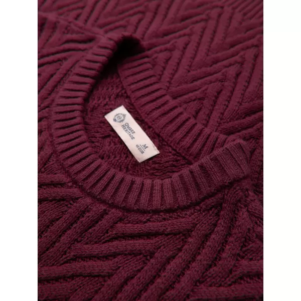  Pánsky sveter OMBRE OM-SWSW-0190 BURGUNDY 