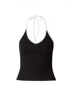Dámsky top URBAN CLASSICS TB8352A-20671 BLACK/OFF WHITE