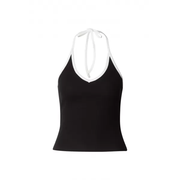  Dámsky top URBAN CLASSICS TB8352A-20671 BLACK/OFF WHITE 