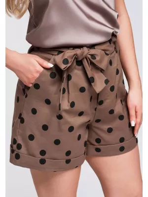 Dámske kraťasy OMBRE OW-ST-E0014 BROWN