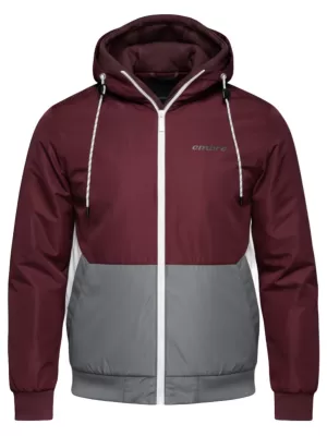 Pánska bunda OMBRE C584 BURGUNDY AND GREY