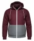 Pánska bunda OMBRE C584 BURGUNDY AND GREY