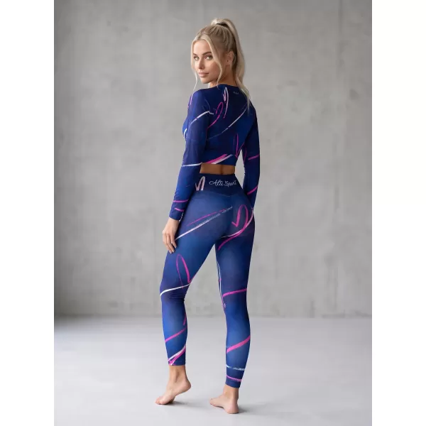  Dámske dlhé legíny premium (nové veľkosti) ALTISPORT VOJ/ALW082LEG05 TMAVO MODRÁ 