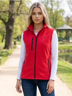 Dámska fleece vesta ALTISPORT ALW002525 ČERVENÁ