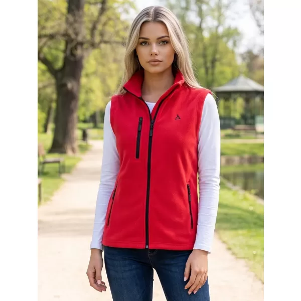  Dámska fleece vesta ALTISPORT ALW002525 ČERVENÁ 