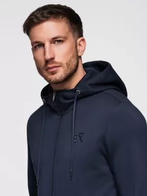 Pánska mikina OMBRE OM-SZBC-0196 NAVY BLUE