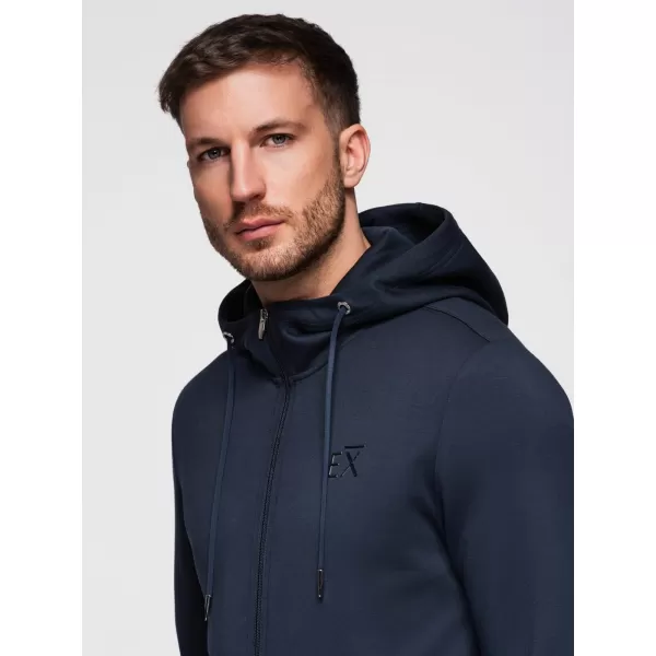  Pánska mikina OMBRE OM-SZBC-0196 NAVY BLUE 