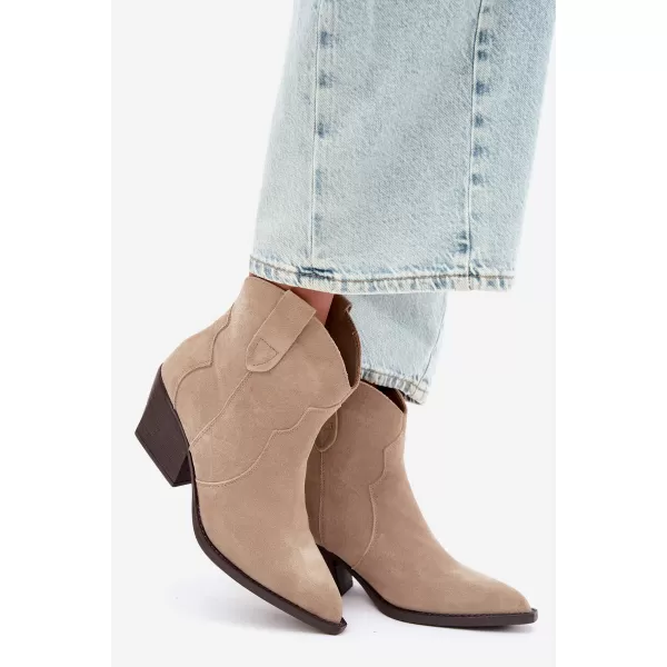  Dámske členkové topánky BOTO 6338 BEIGE 