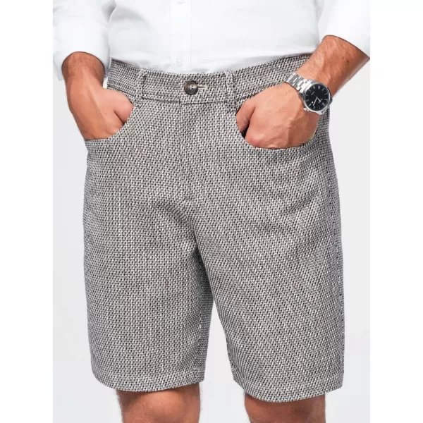  Pánske kraťasy OMBRE OM-SRCS-0189 BROWN MELANGE 