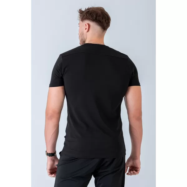  Pánske tričká NEBBIA MIKE MUSCLE FIT 158 BLACK 