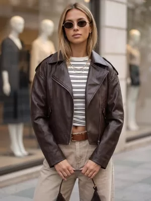Dámska bunda DSTREET TY5920 HNEDÁ