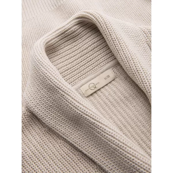  Pánsky kardigan OMBRE OM-SWCD-0200 BEIGE 