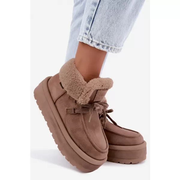  Dámske snehule BIG STAR SHOES UU274215 BEIGE 