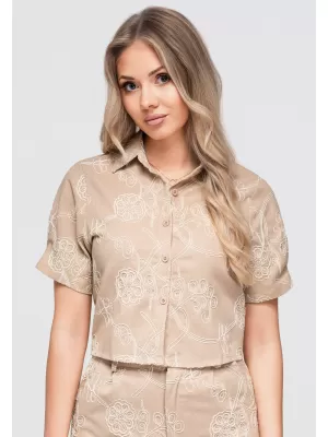 Dámska blúzka OMBRE OW-SH-E0060 BEIGE