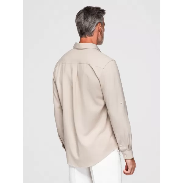  Pánska košeľa OMBRE OM-SHCS-0190 BEIGE 