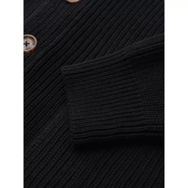  Pánsky kardigan OMBRE OM-SWCD-0200 BLACK 