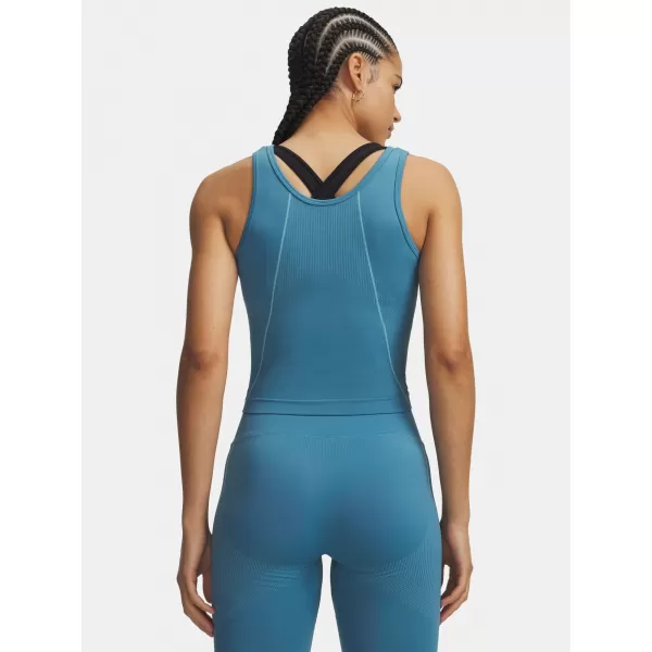  Dámske tielko UNDER ARMOUR VANISH SEAMLESS TANK 6000640-466 MODRÁ 