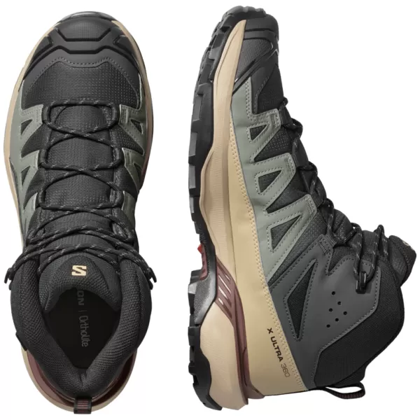  Pánske topánky SALOMON X ULTRA 360 MID GORE-TEX L47743300 PHANTOM/DESERT TAN/RUM ROZINKA 