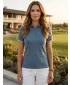 Dámske tričko s golierom MALFINI FOCUS 233 DENIM