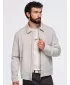 Pánska prechodná bunda OMBRE OM-JANP-0224 GREY-BEIGE