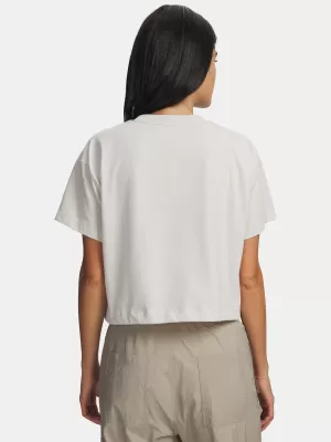 Dámske tričko UNDER ARMOUR BUNGEE HEM TEE 6010950-110 BIELA
