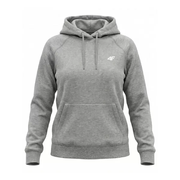  Dámska mikina 4F WMM00TSWSF2536 COLD LIGHT GREY MELANGE 