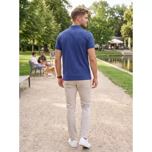  Pánske tričko s golierom ALTISPORT NP/ALMST90601 NAVY 