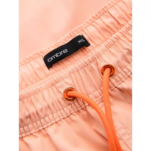  Pánske kraťasy OMBRE OM-SRSS-0216 PASTEL ORANGE 