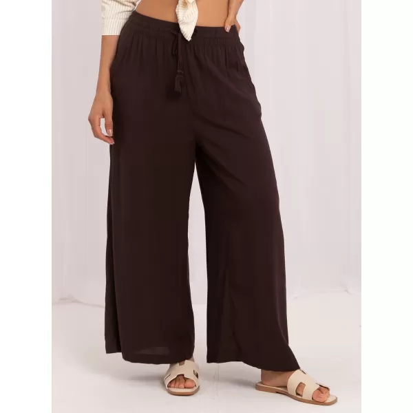  Dámske nohavice SUBLEVEL D73761AG62237J DARK BROWN 