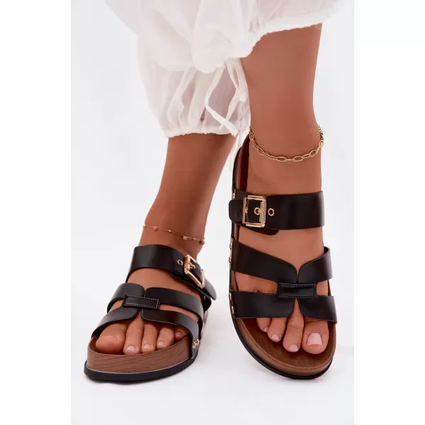  Dámske šľapky BOTO 22-382 BLACK 