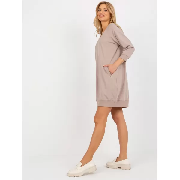  Dámske šaty BASIC FEEL GOOD RV-SK-7203.35P DARK BEIGE 