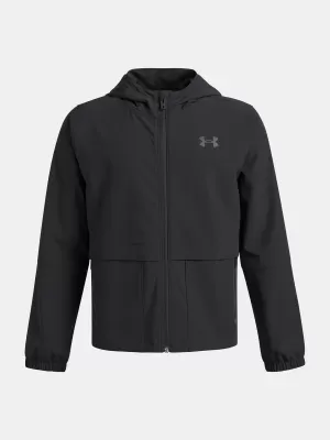 Chlapčenská bunda UNDER ARMOUR UA B UNSTOPPABLE WVN JACKET 6009561-001 ČIERNA