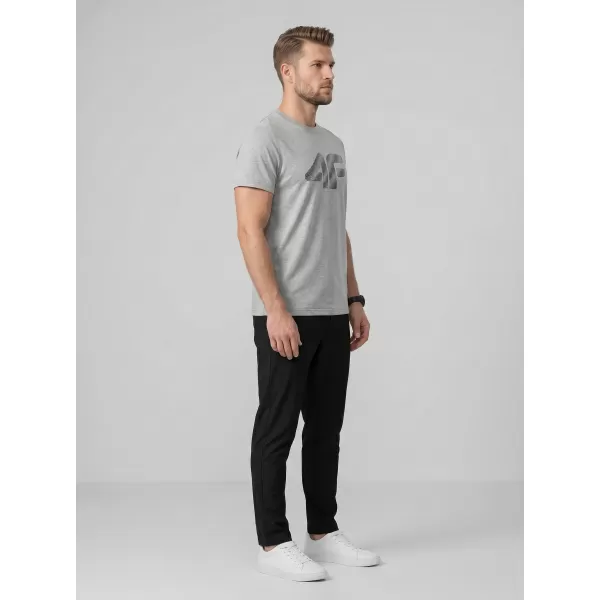  Pánske tričko 4F WMM00TTSHM3342 COLD LIGHT GREY MELANGE 