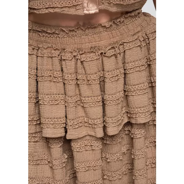  Dámska sukňa OMBRE OW-GL-E0014 TAUPE 