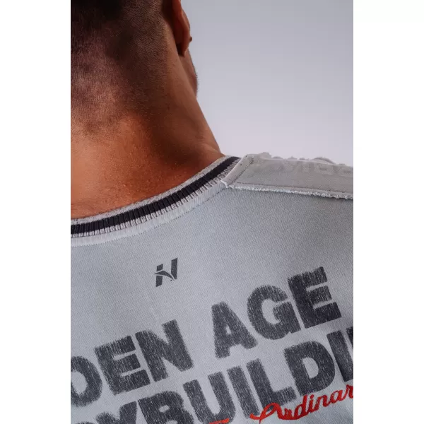  Pánske tričká NEBBIA OLYMPIA MUSCLE COVER 942 LIGHT GREY 