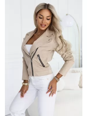 Dámska bunda NUMOCO 481-6 KAŠMÍROVÁ BÉŽOVÁ