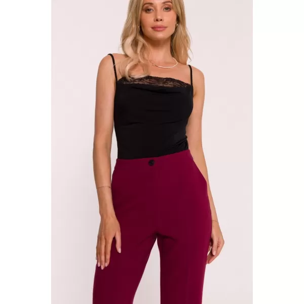  Dámske nohavice STYLOVE S418 MAROON 